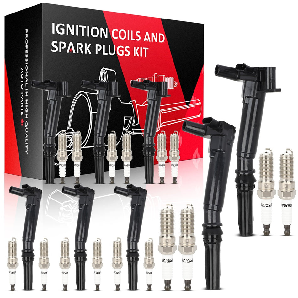 8 For 2018 19 20 21 22 Ford F-250 Super Duty 6.2L V8 Ignition Coil & Spark Plug