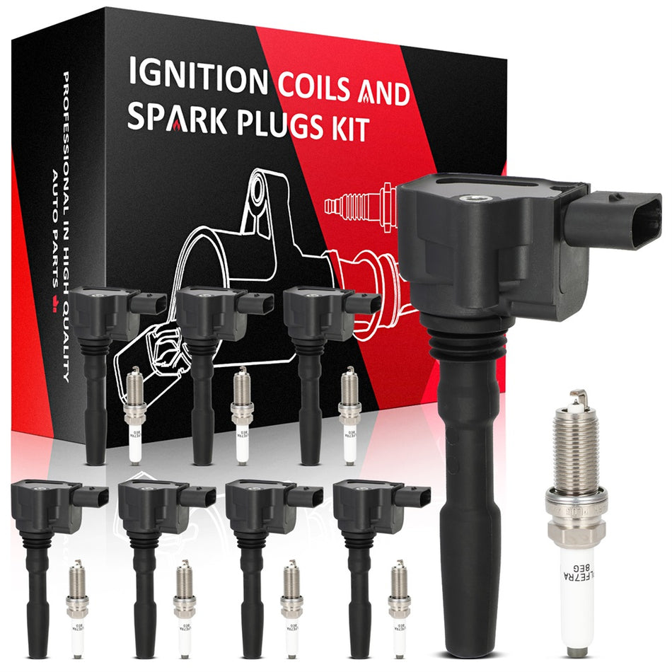 8 Ignition Coils & Iridium Spark Plugs Kit For Audi S8 2016-2017 4.0L 079905110N