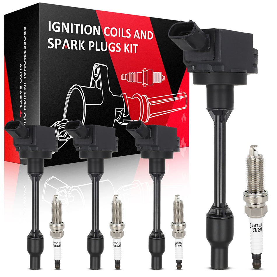 4 Ignition Coils & Iridium Spark Plugs Kit For Toyota Corolla 2020 2021
