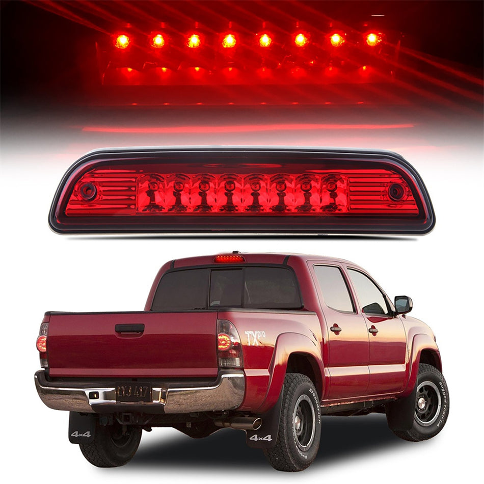 2011-2017 Toyota Tacoma 9.5 inch LED 3rd Brake Light Red Lens Chrome Housing