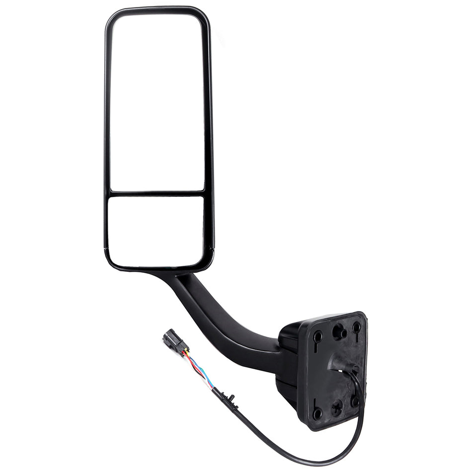 2008-2016 Freightliner Cascadia Towing Mirror With Black Housing Driver Left Side
