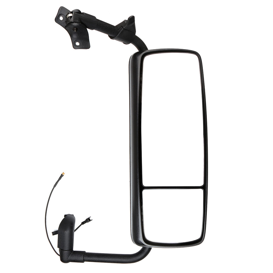 Right Side Truck Mirror Fits 15-18 Volvo VNL Power Control Heated With Black Cap Housing