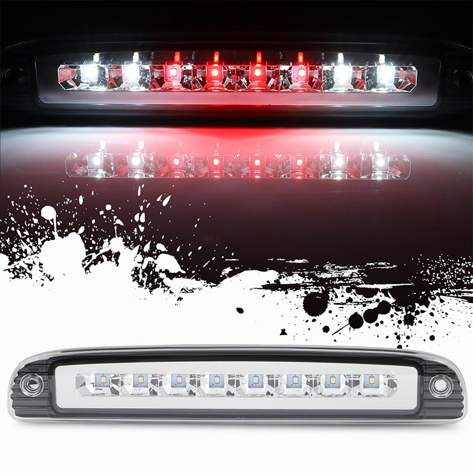 Fits 97-07 Dodge Dakota Chrome Housing LED Rear Third 3rd Tail Brake Light Lamp