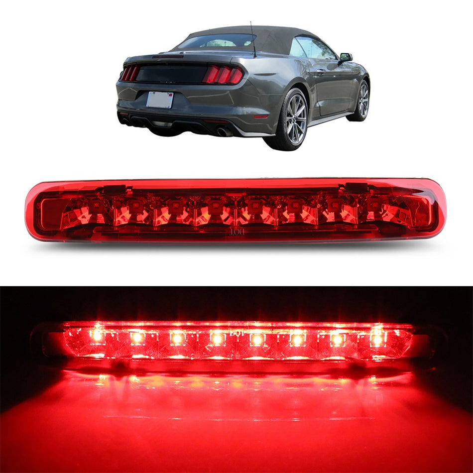 2005-2009 Ford Mustang 10.12 inch Red Lens LED 3rd Brake Light Rear Tail Lamp