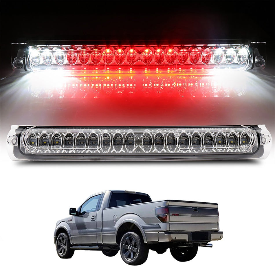 Ford F150 F250 1997 1998 2000 2003 14.29 inch LED 3rd Brake Light Clear Lens Chrome Housing