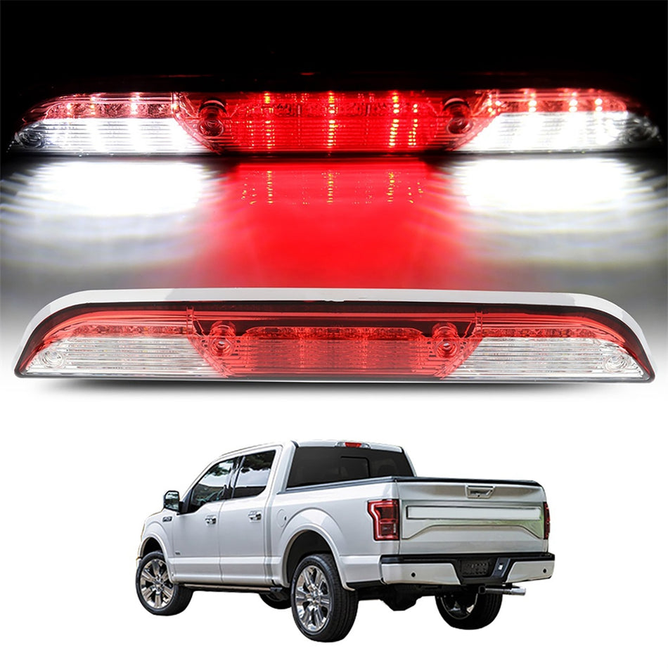 2017-2018 Ford F250/350/450 Super Duty 17.32 inch Full LED Rear 3rd Tail Brake Light Cargo Lamp Red