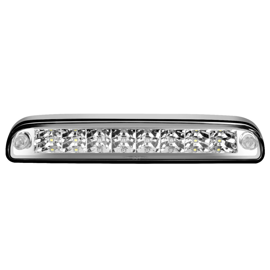 1998-2001 Mazda B2500 11.42 inch LED 3rd Brake Light Clear Lens Chrome Housing
