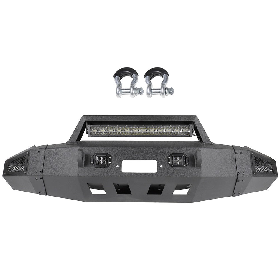 2010-2018 Dodge Ram 2500 3500 Heavy Steel Front Bumper w/ Winch Plate Led Light