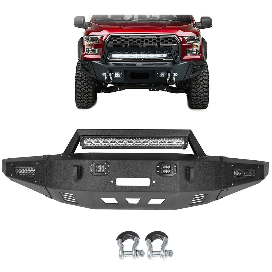 2009-2014 Ford F150 SVT Raptor Powder Coated Front Bumper Assembly w Lights