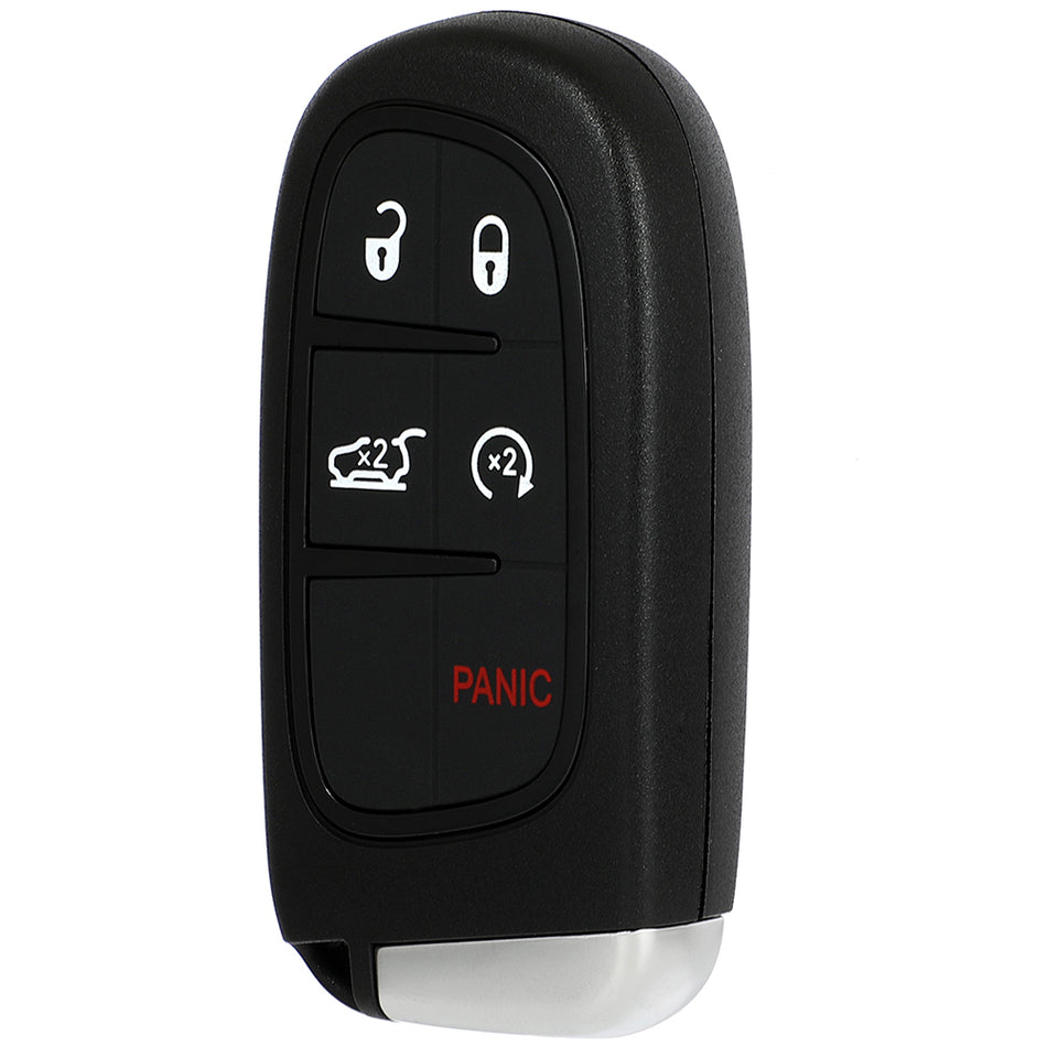 Uncut Key Fob Shell Case For 14-18 Jeep Cherokee 13-18 Ram 1500