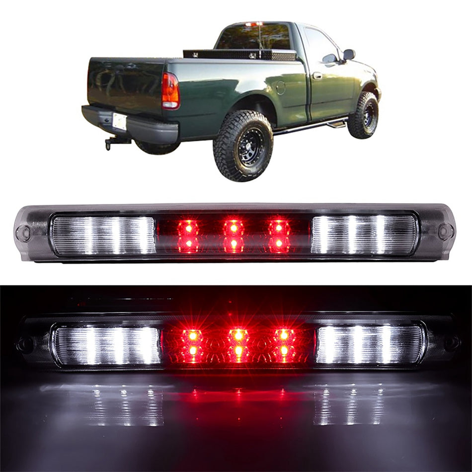 Ford F150 F250 Excursion 14.29 inch Blk LED 3rd Brake Light Clear Lens Black Housing