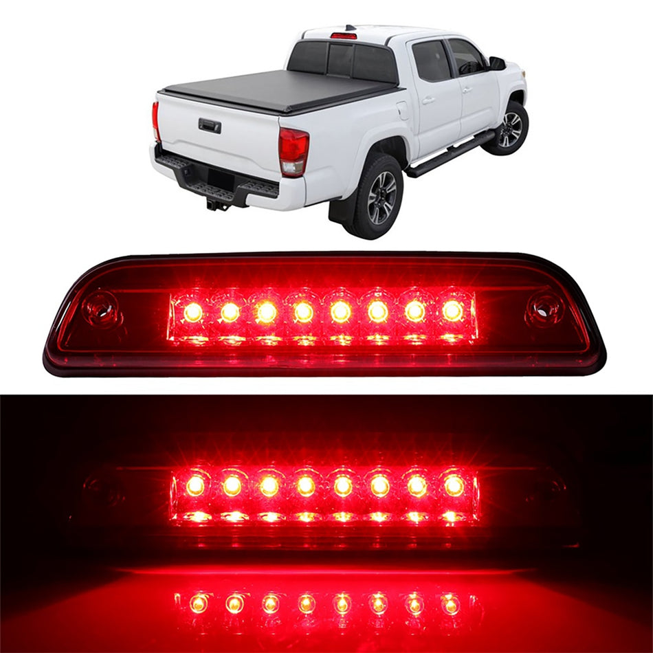 1995-2016 Toyota Tacoma 9.5 inch LED 3rd Brake Light Red Lens Chrome Housing