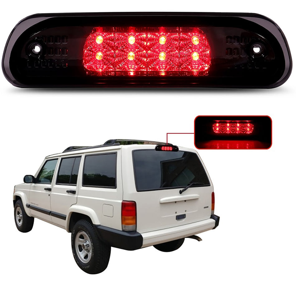 LED Rear 3rd Third Brake Tail Light Chrome for 1997-2001 Jeep Cherokee New