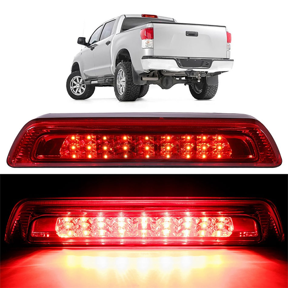 2007-2019 Toyota Tundra 16.93 inch LED 3rd Brake Light Red Lens Chrome Housing