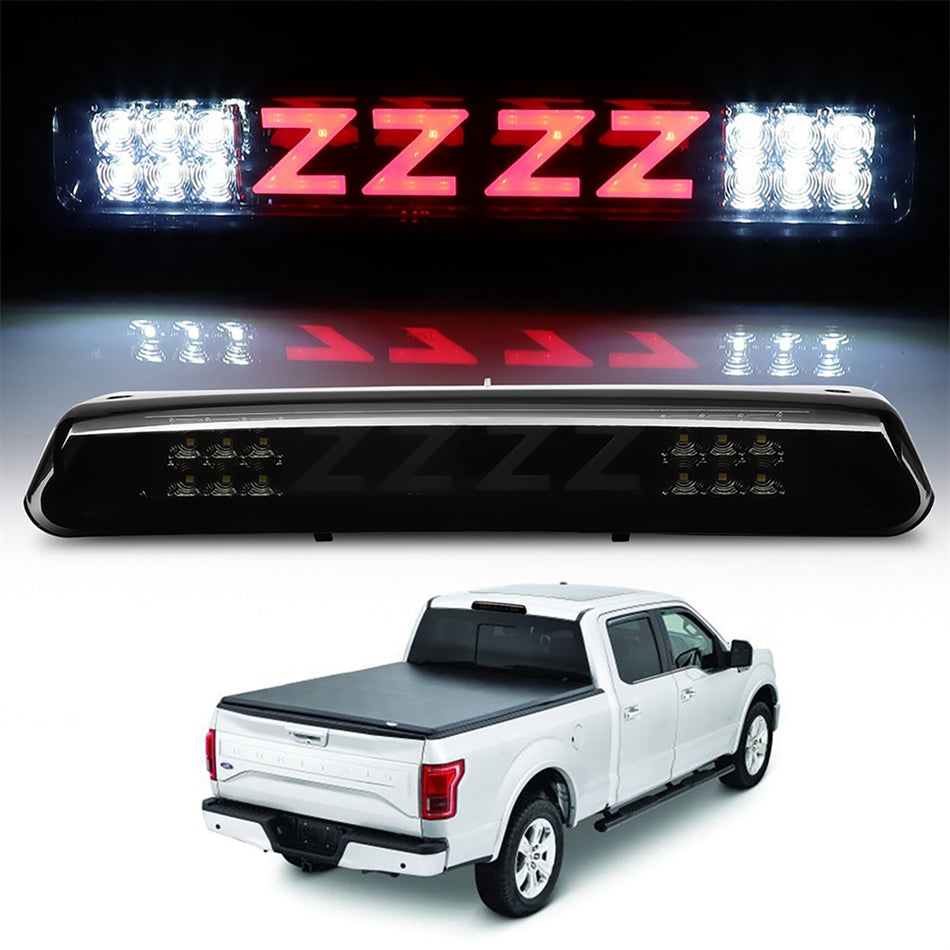 2004-2008 Ford F150/Lobo 14.33 inch LED 3rd Brake Light Smoke Lens Chrome Housing
