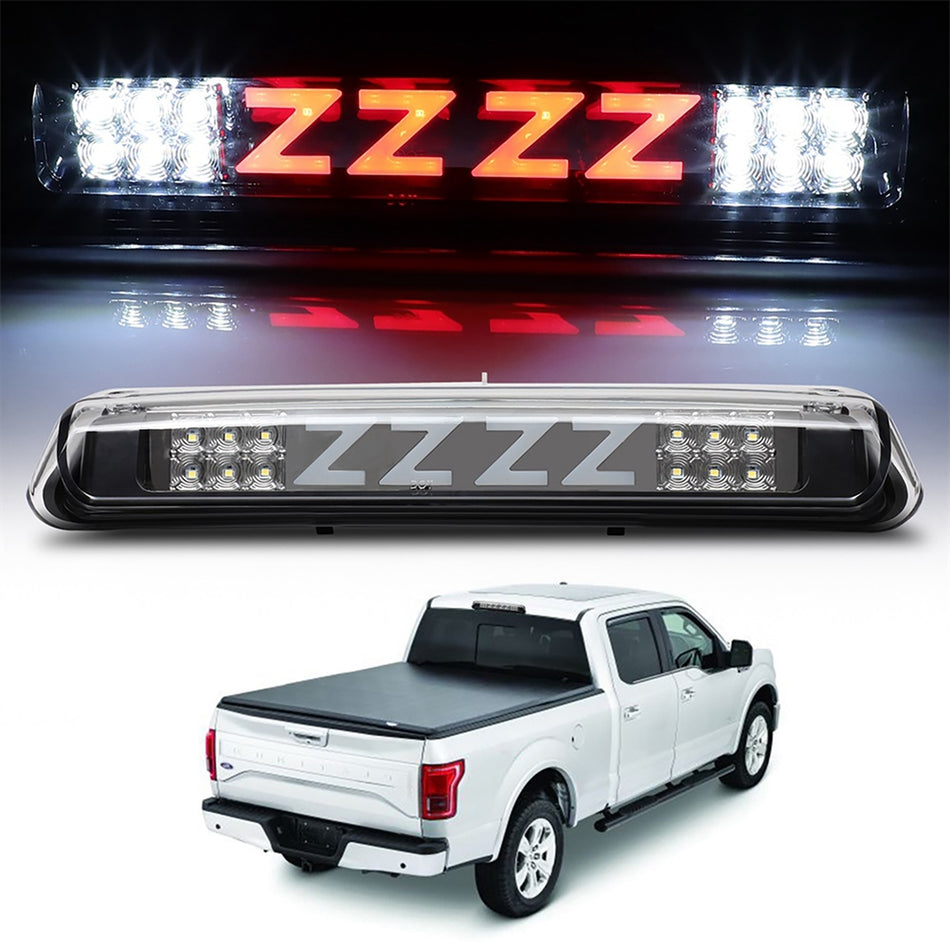 2004-2008 Ford F150/Lobo 14.33 inch LED 3rd Brake Light Clear Lens Chrome Housing