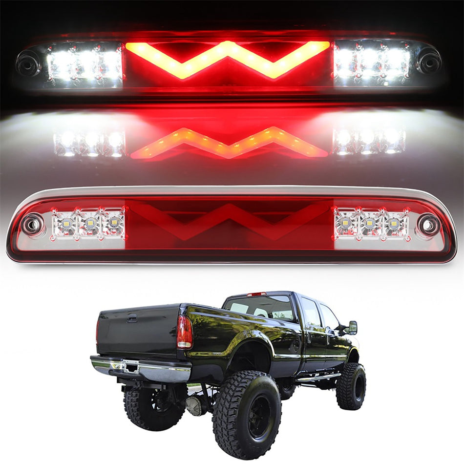 1993-2011 Ford Ranger 11.3 inch LED 3rd Brake Light Red Lens Chrome Housing