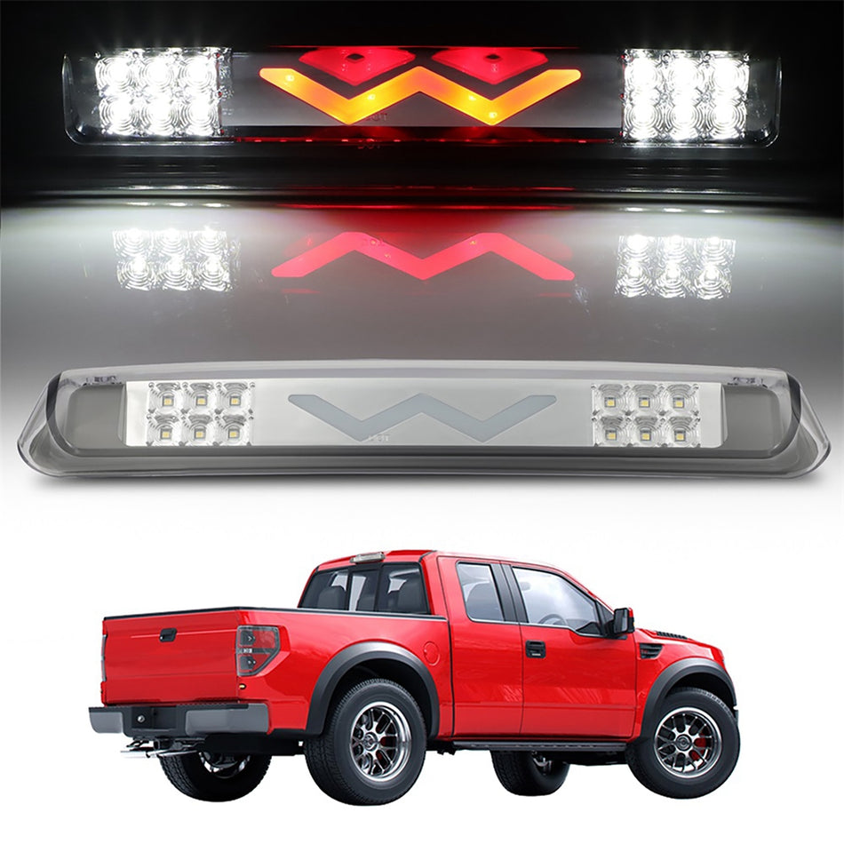 2004-2008 Ford F150 14.37 inch LED 3rd Brake Light Clear Lens Chrome Housing