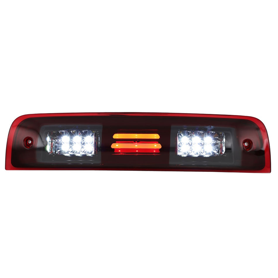 2010 2011 2018 Ram 1500 2500 3500 14.96 inch LED 3rd Brake Light Red Lens Black Housing