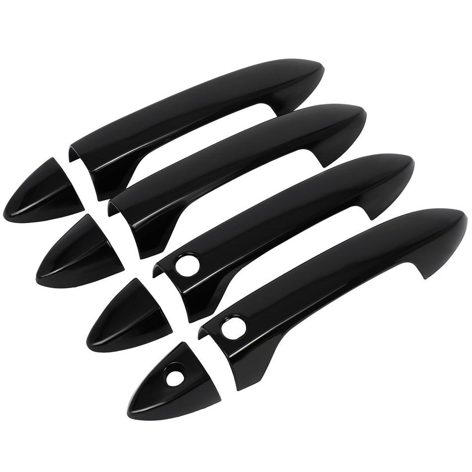 For 2013-2017 Honda Accord Front Rear Outside Door Handle Cover Glossy Black