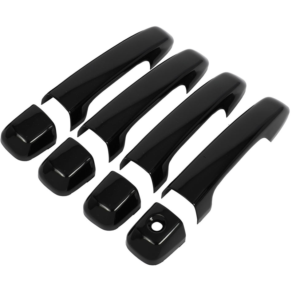 Front Rear Left Right For 2010-21 Toyota 4Runner Glossy Black Door Handle Cover