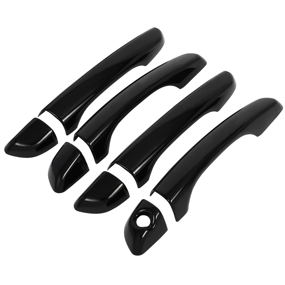 For 2017-20 Hyundai Elantra Door Handle Cover Glossy Black Front Rear Left Right