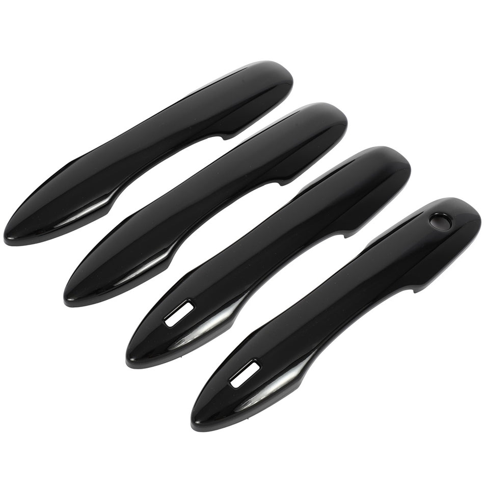 For 2018-2022 Toyota Camry Front Rear Outside Door Handle Cover Glossy Black