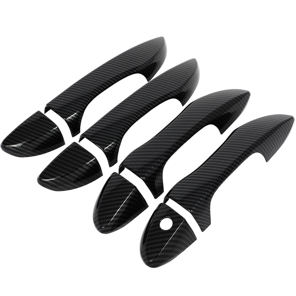 Front Rear L/R For 2014-2018 Toyota Corolla 1.8L Door Handle Cover Carbon Fiber