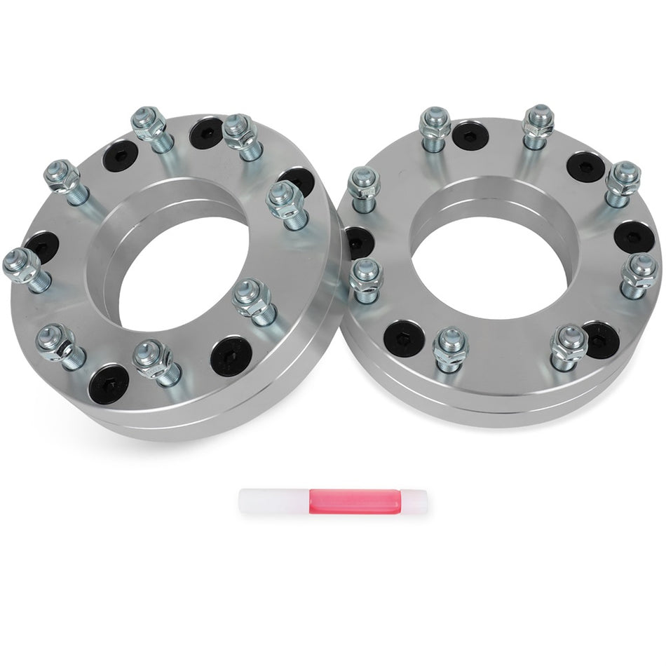 2 Pcs 2inch 6x5.5 to 8x170 Wheel Adapters 14x1.5 For Chevy GMC 6 Lug to Ford 8 Lug