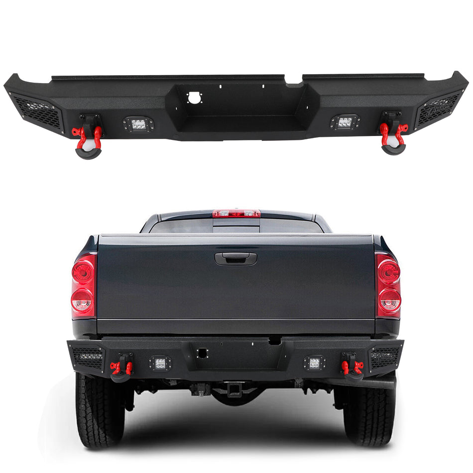 Fits for 2003-2005 Dodge RAM 2500 3500 Steel Rear Bumper With LED Lights New