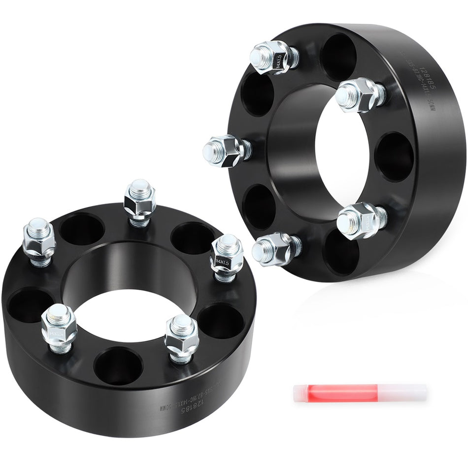 2x 2 inch 5x5 Wheel Spacers M14x1.5 For Jeep Wrangler Grand Cherokee Chevy C1500