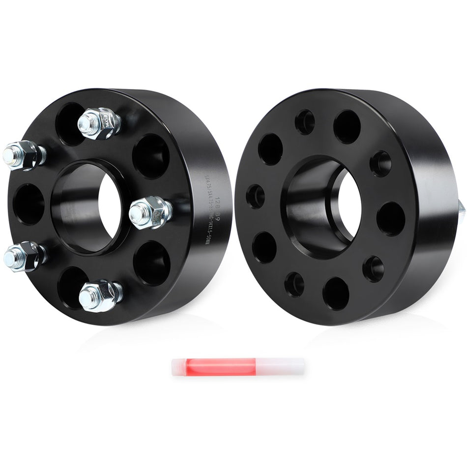 (2) 2inch 5x4.75 Hubcentric 14x1.5 Wheel Spacers For Chevrolet Camaro Cadillac CTS