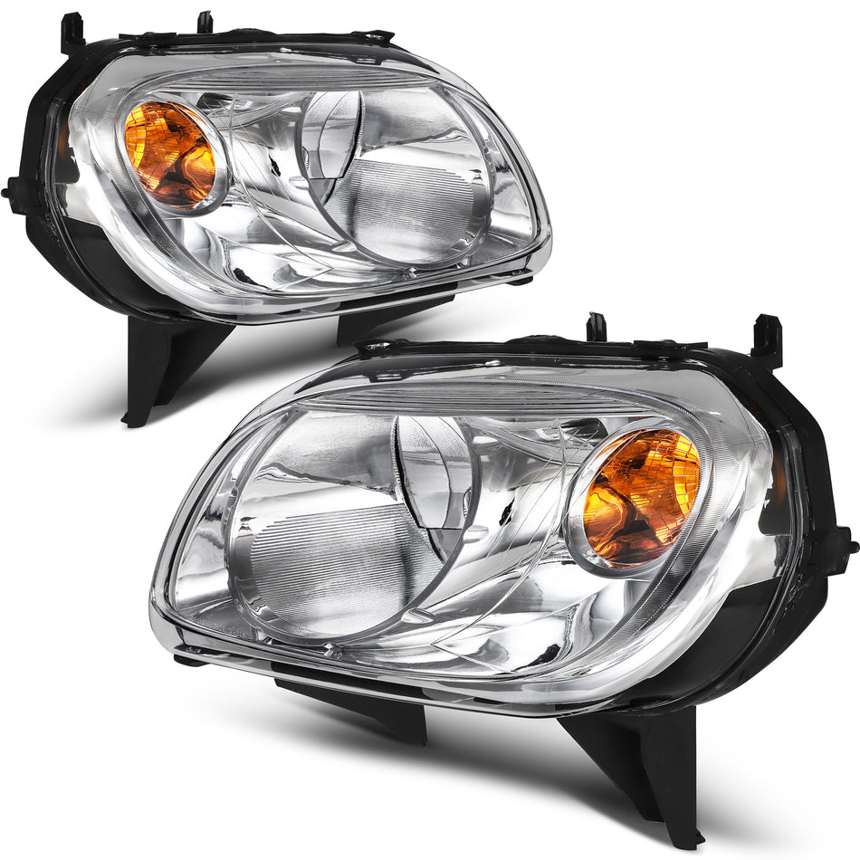For 2006-2011 Chevy HHR Chrome Housing withReflector Headlights Assembly Pair