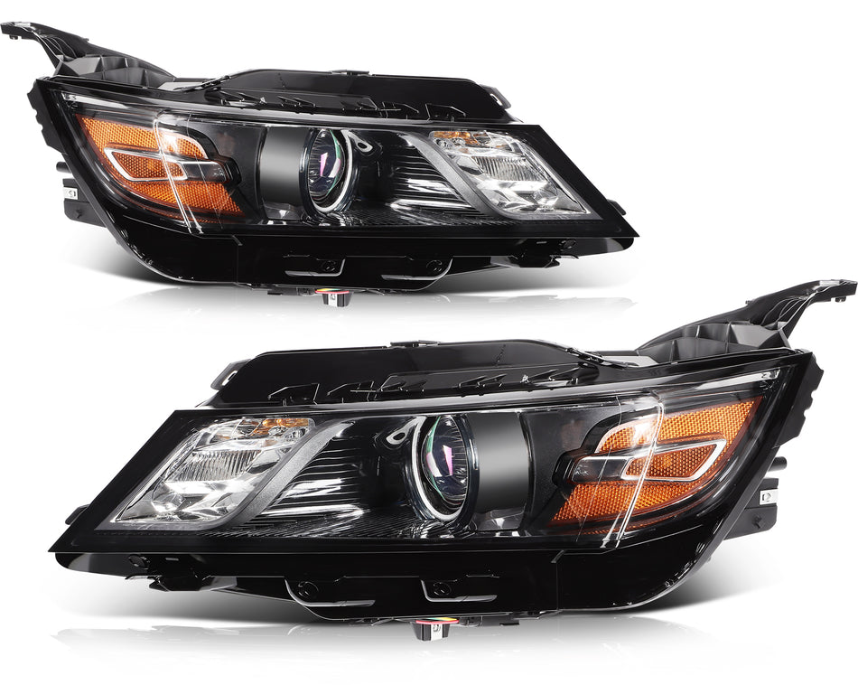 Headlights Assembly For 2014-2020 Chevy Impala Black Housing LeftRight Pair