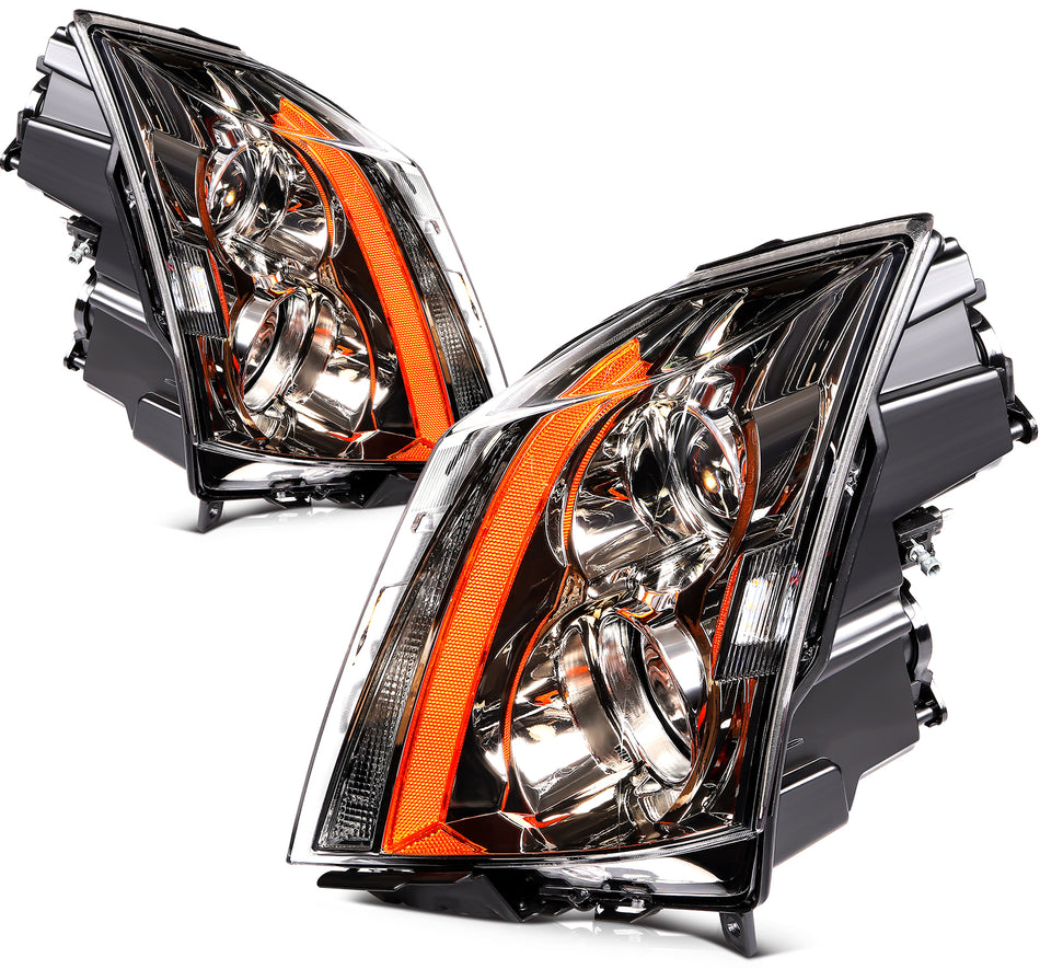 Headlights Assembly For 2008-2014 Cadillac CTS CT-S LeftRight Halogen Type