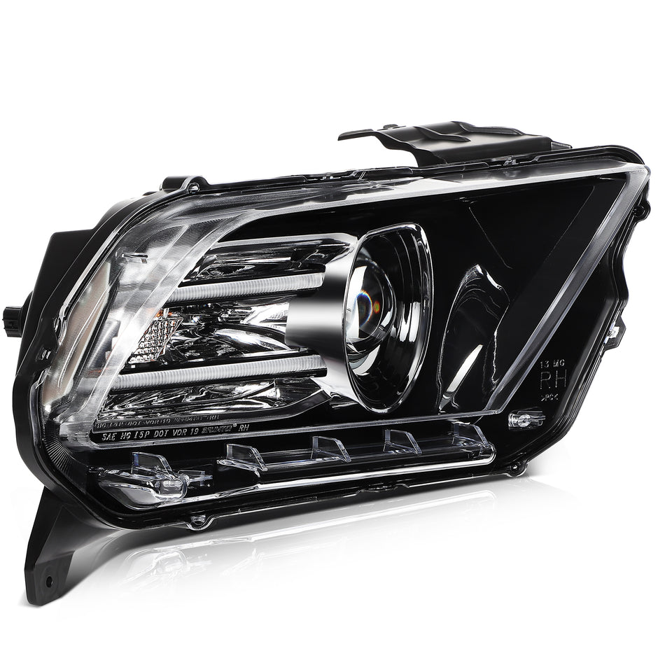 For 2013-2014 Ford Mustang Right Passenger HID Xenon Projector LED DRL Headlight