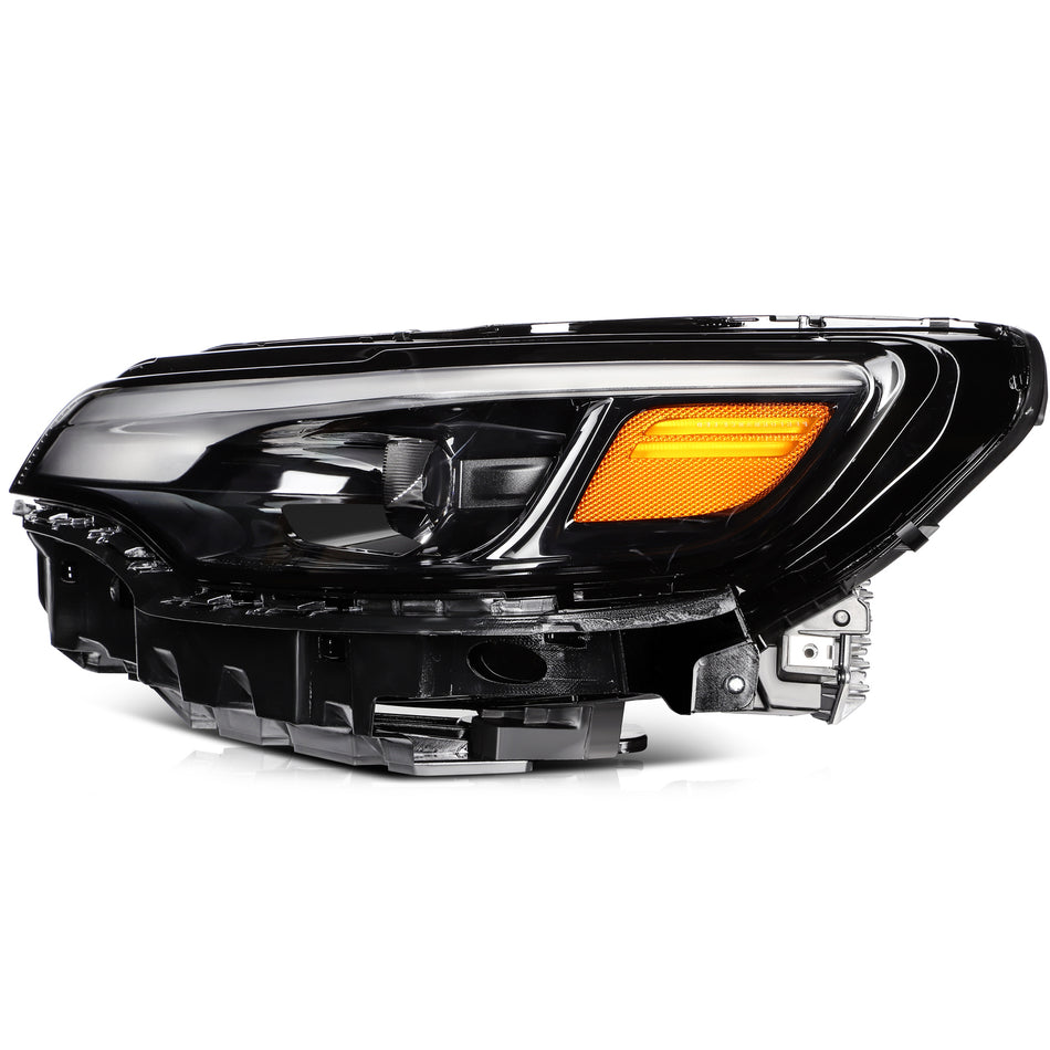 Left Driver Full LED Projector Headlights with LED DRL For 2019-2023 Jeep Cherokee