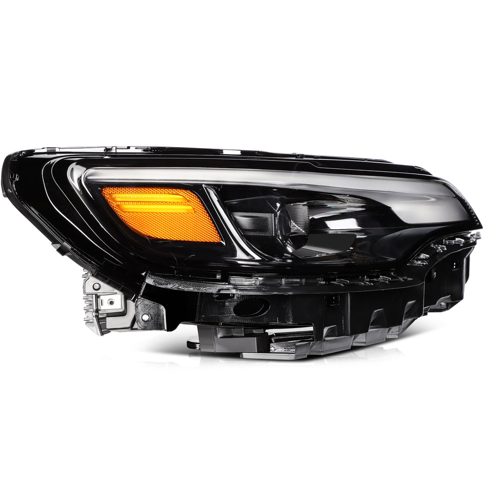 Right Side For 2019-2023 JEEP CHEROKEE Black Housing LED DRL Headlight Assembly