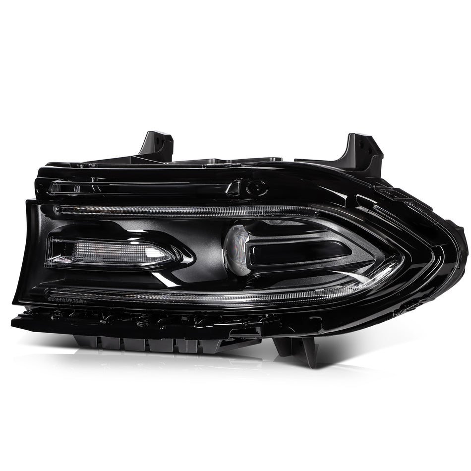 For 2015-2023 Dodge Charger Headlight Black Housing withProjector Left Side