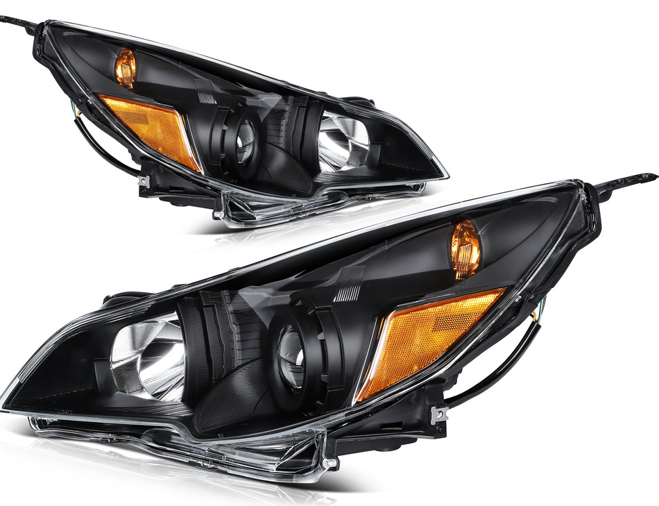 BLK Amber 2pcs/Pair Projector Headlights For 2010-2014 Subaru Legacy/Outback 4Dr