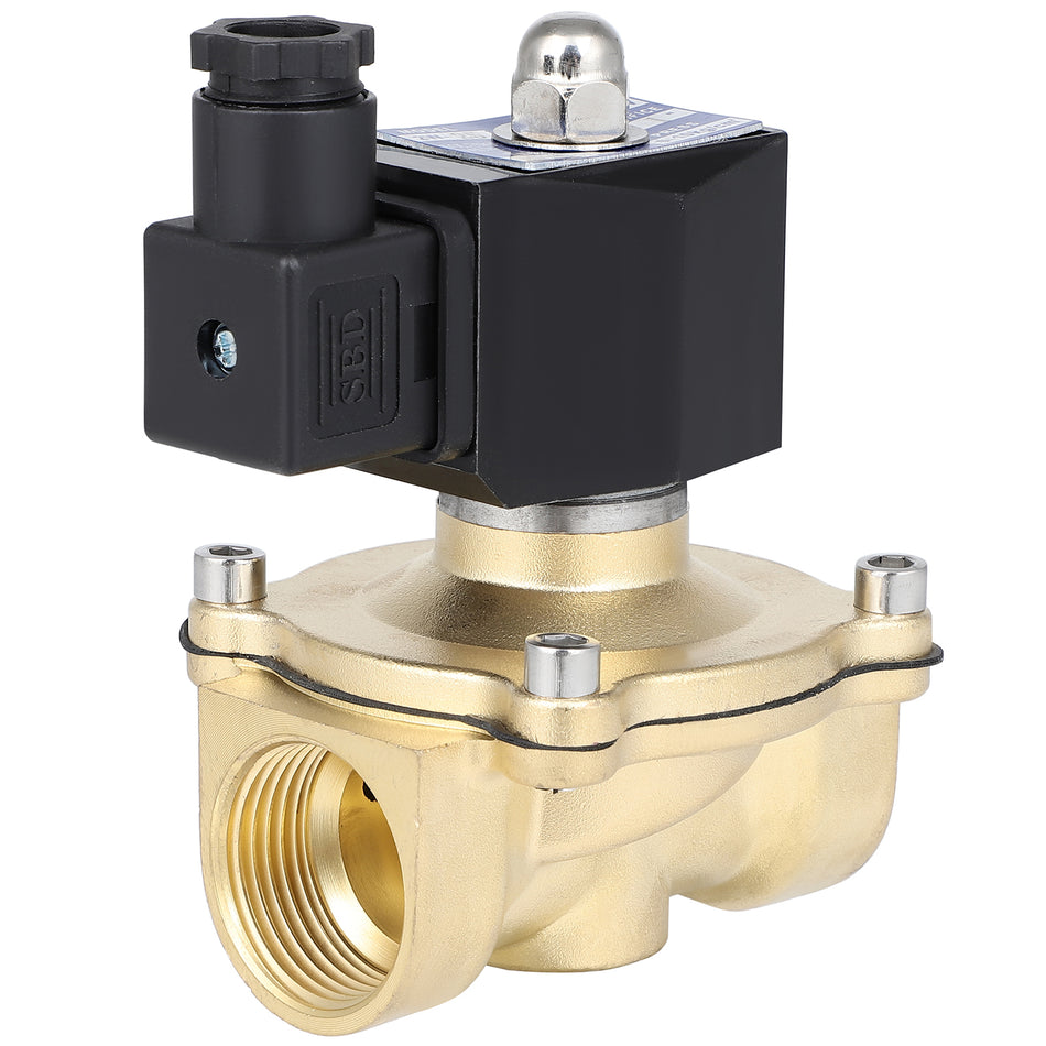 1inch NPT Brass Electric Solenoid Air Ride Suspension Valve Gas Water Air N/C 12V