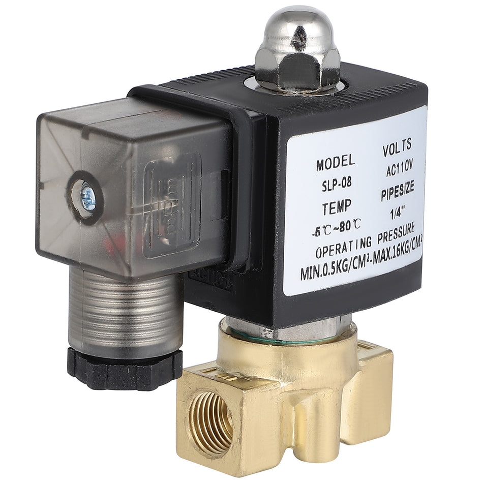 1x 1/4inch NPT 110-120V Air Ride Suspension Valve Brass Electric Solenoid Air N/C
