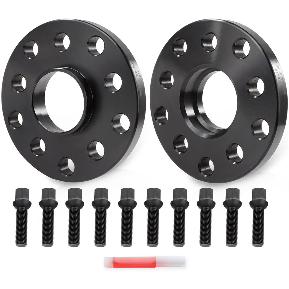 2X 15mm Thick 5x100 / 5x112 Wheel Spacers For Volkswagen Golf Jetta Beetle R32