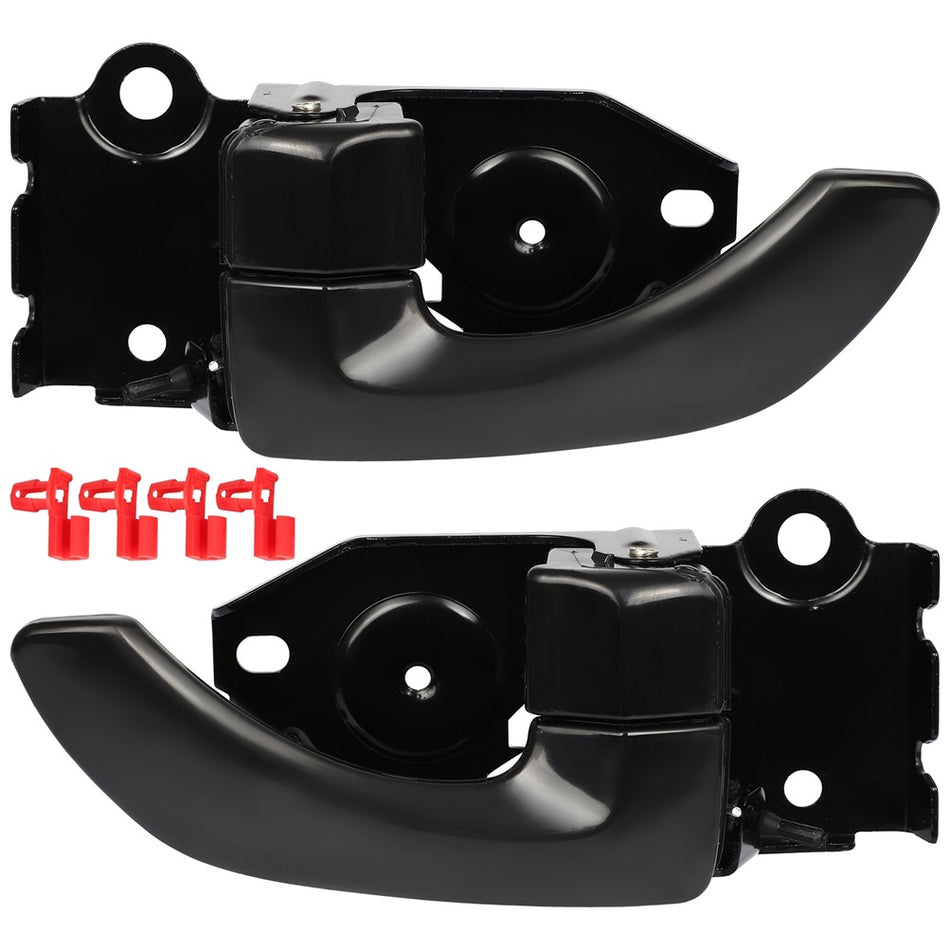 Interior Door Handle For 2001-2006 Hyundai Santa Fe Set of 2 Front Gray Plastic