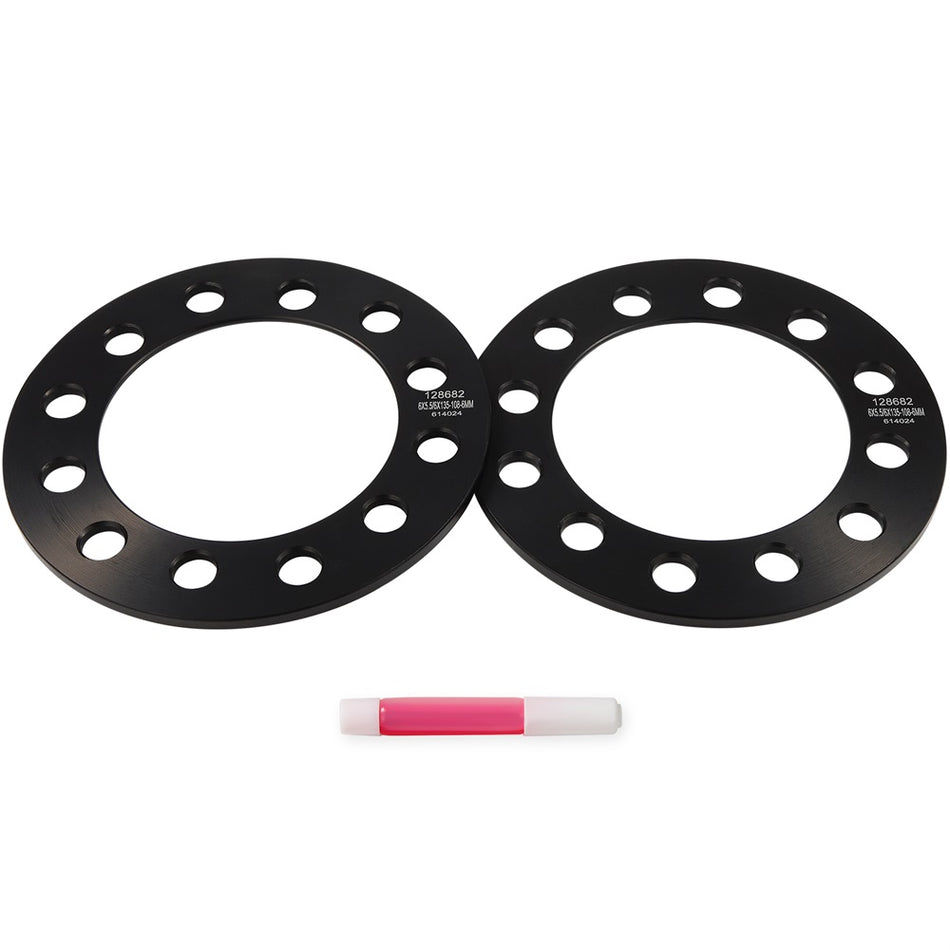 (2) 6x5.5 6x139.7 6x135 Wheel Spacers 6mm Fits Toyota Chevrolet GMC Ford Lincoln