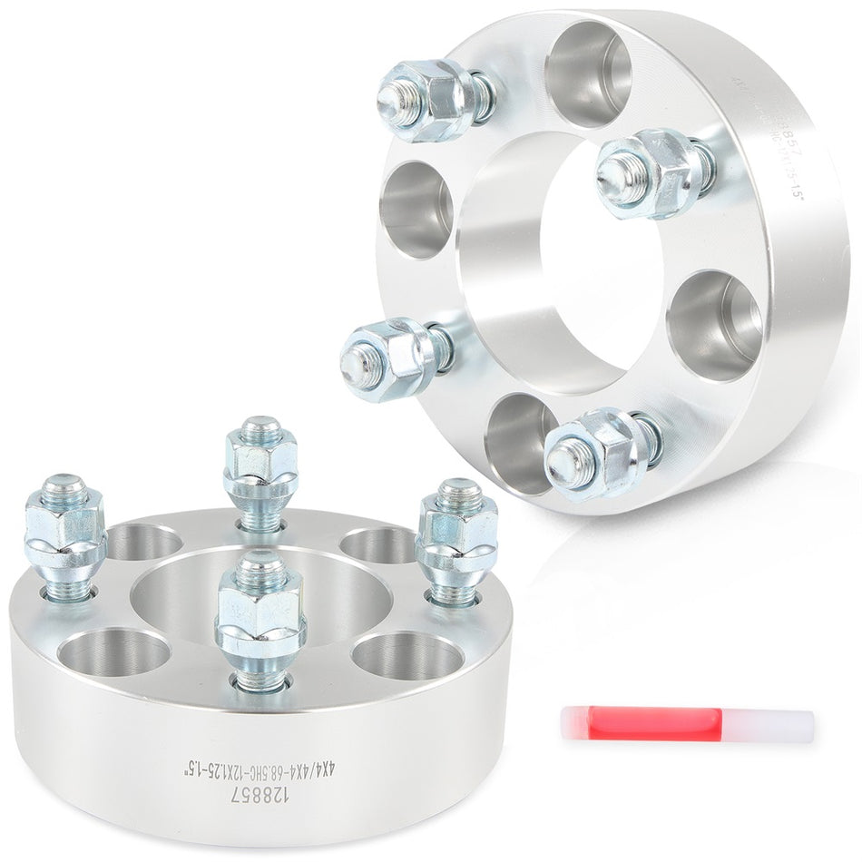 For Yamaha Golf Cart 4x101.6mm Wheel Spacers (2) 1.5inch Thick 12x1.25 68.5mm CB
