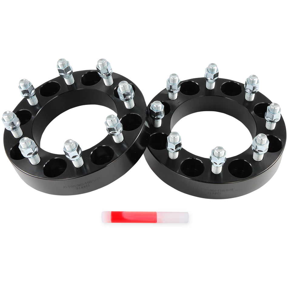 For Ford F350 Super Duty SRW 8x170 to 8x6.5 Wheel Adapters (2) 1.5inch Thick 14x1.5