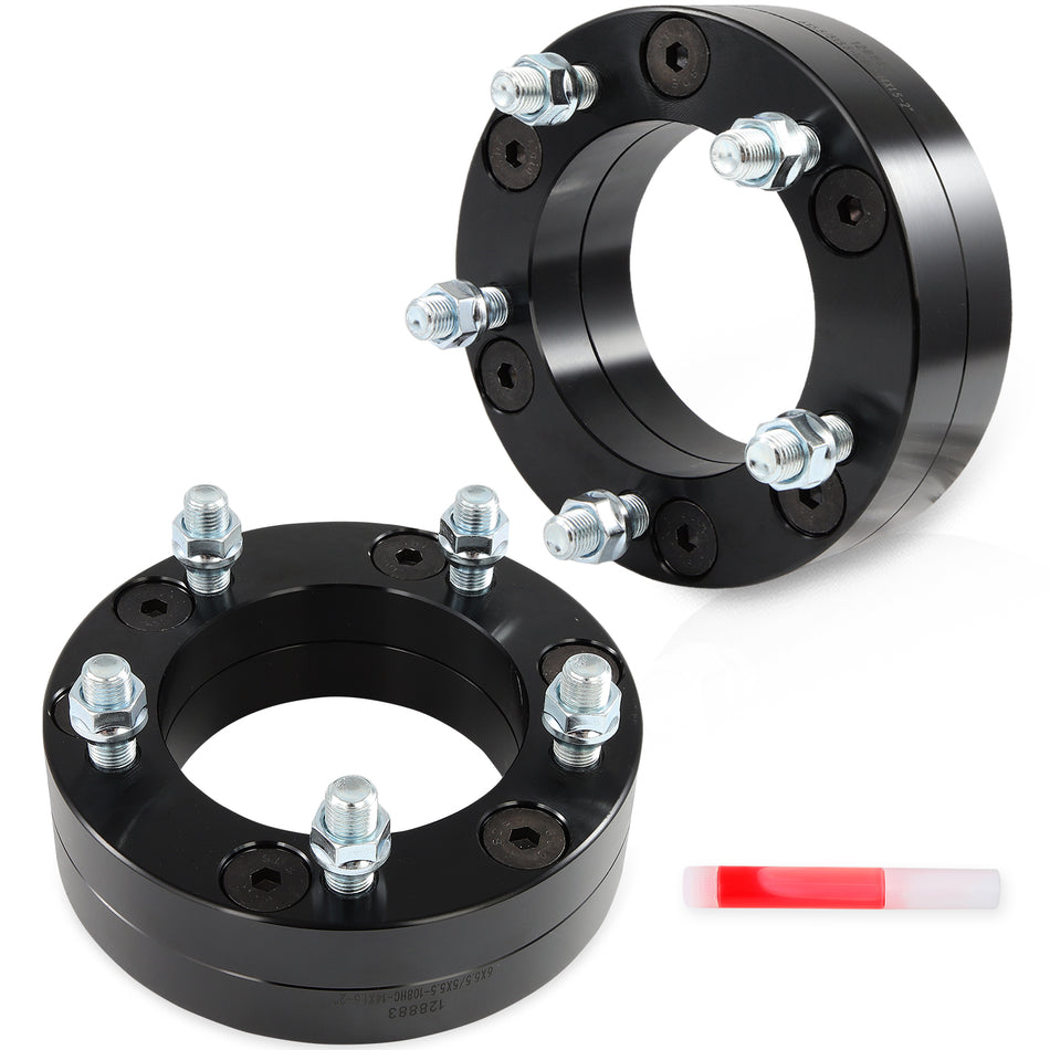 Pair 2inch Thick 6x5.5 to 5x5.5 14x1.5 Wheel Adapters For Chevy K1500 GMC Cadillac