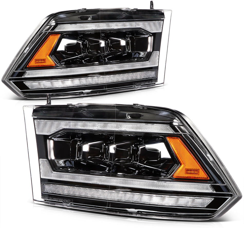 Headlights Assembly For 2009-2018 Dodge Ram 1500 2500 3500 withLED DRL LeftRight