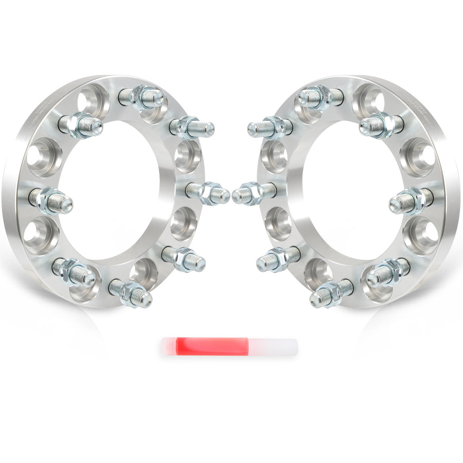2 Pcs 1inch 8x6.5 Wheel Spacers 14x1.5 For Chevy Silverado Sierra 2500 HD 2001-2010